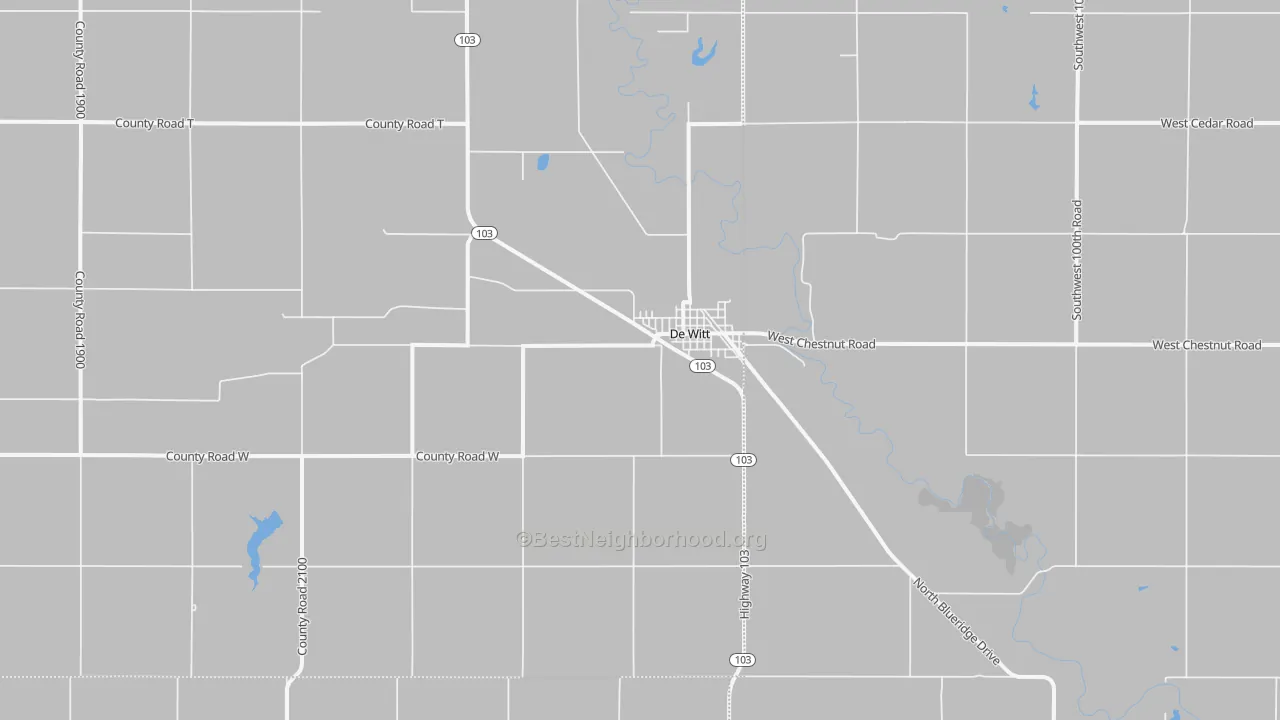 Transit Grade map of DeWitt, NE