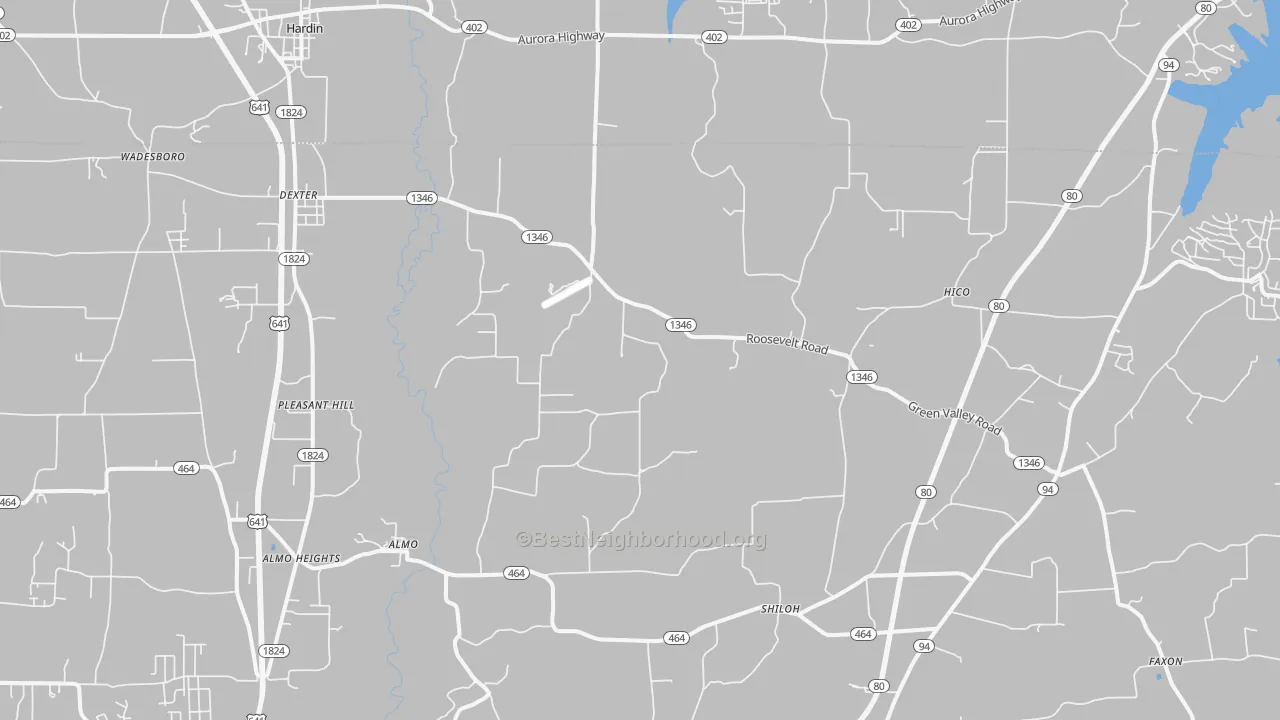 Transit Grade map of Dexter, KY