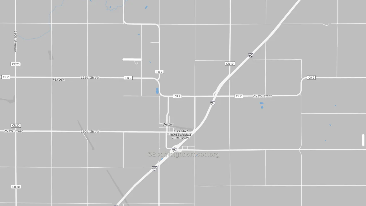 Transit Grade map of Dexter, MN