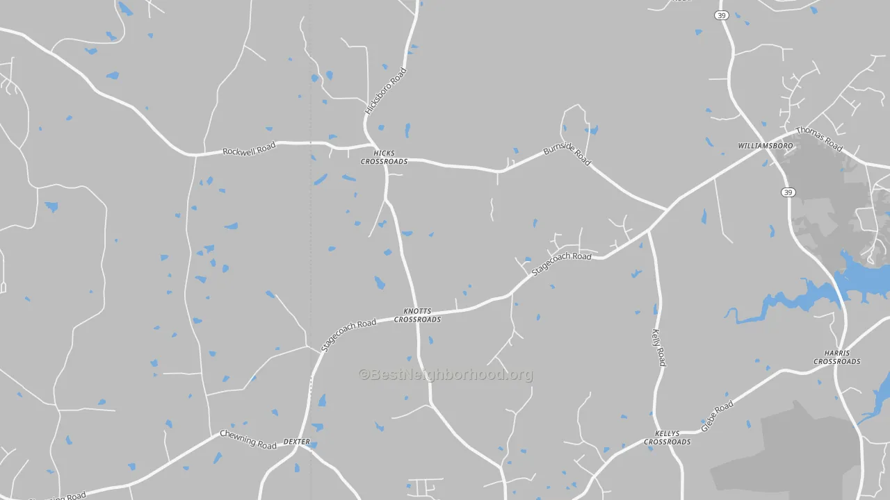 Transit Grade map of Dexter, NC