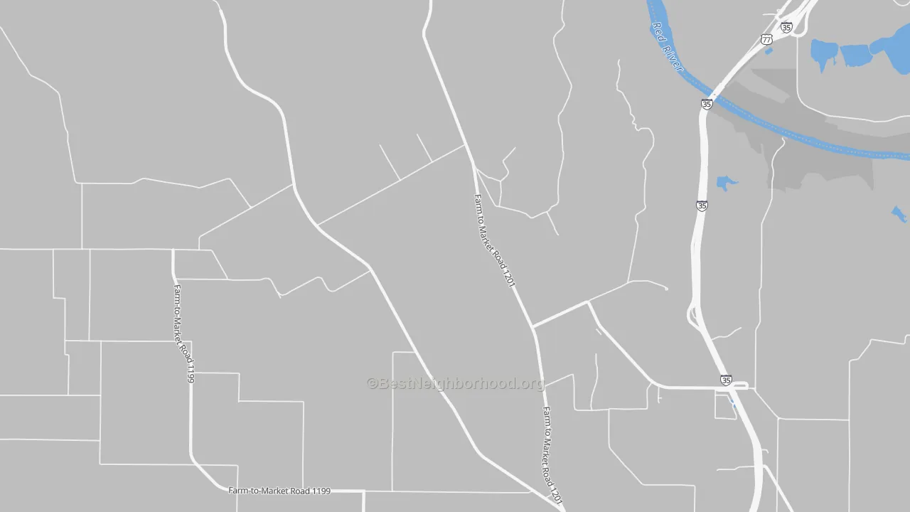 Transit Grade map of Dexter, TX