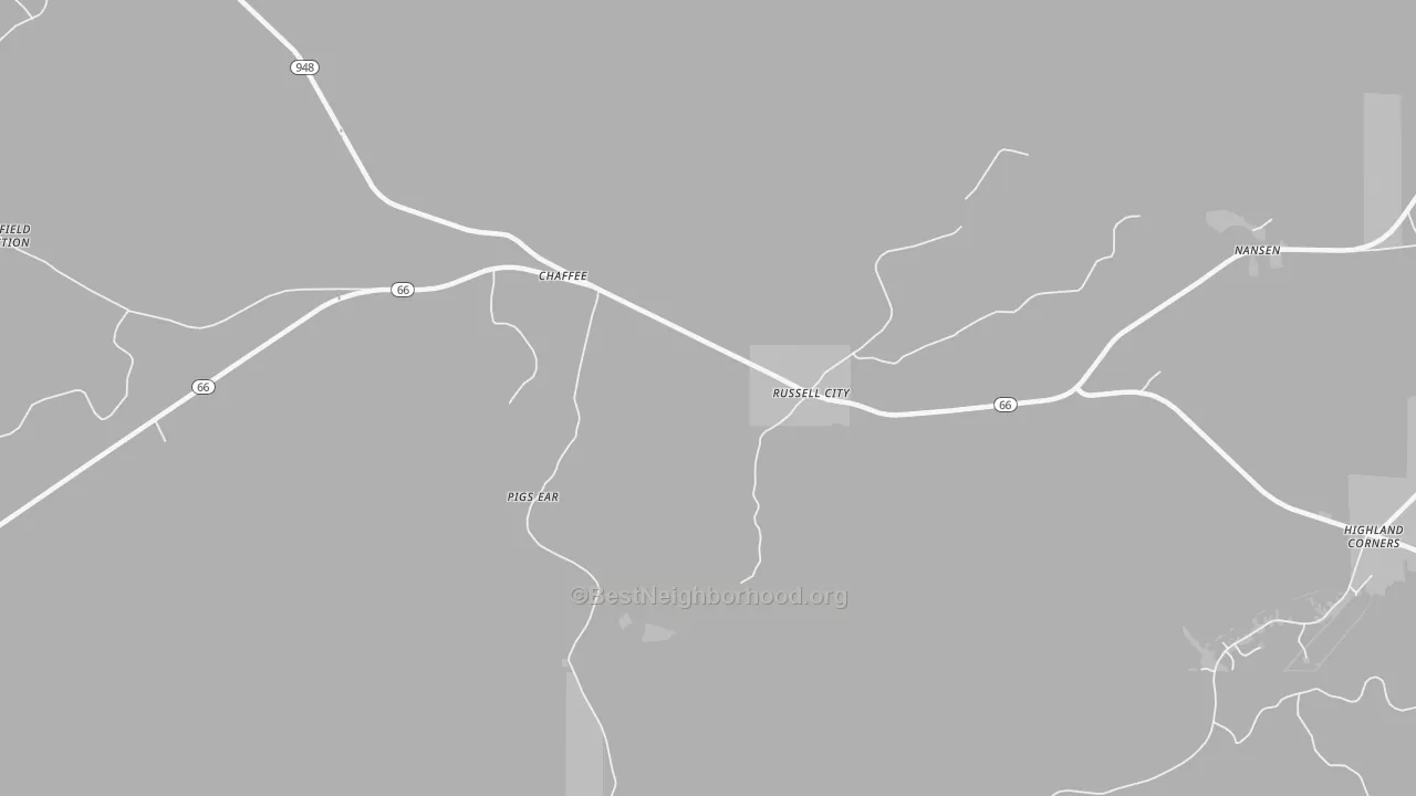 Transit Grade map of DeYoung, PA