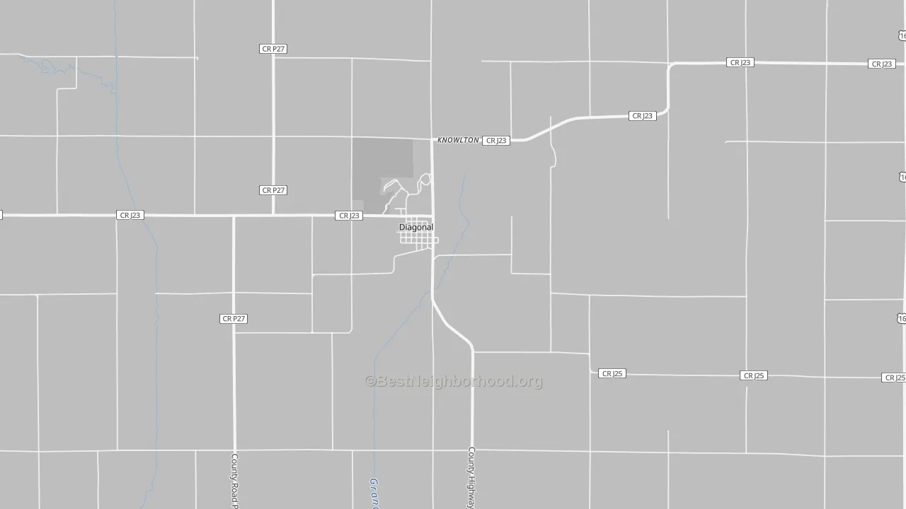 Transit Grade map of Diagonal, IA
