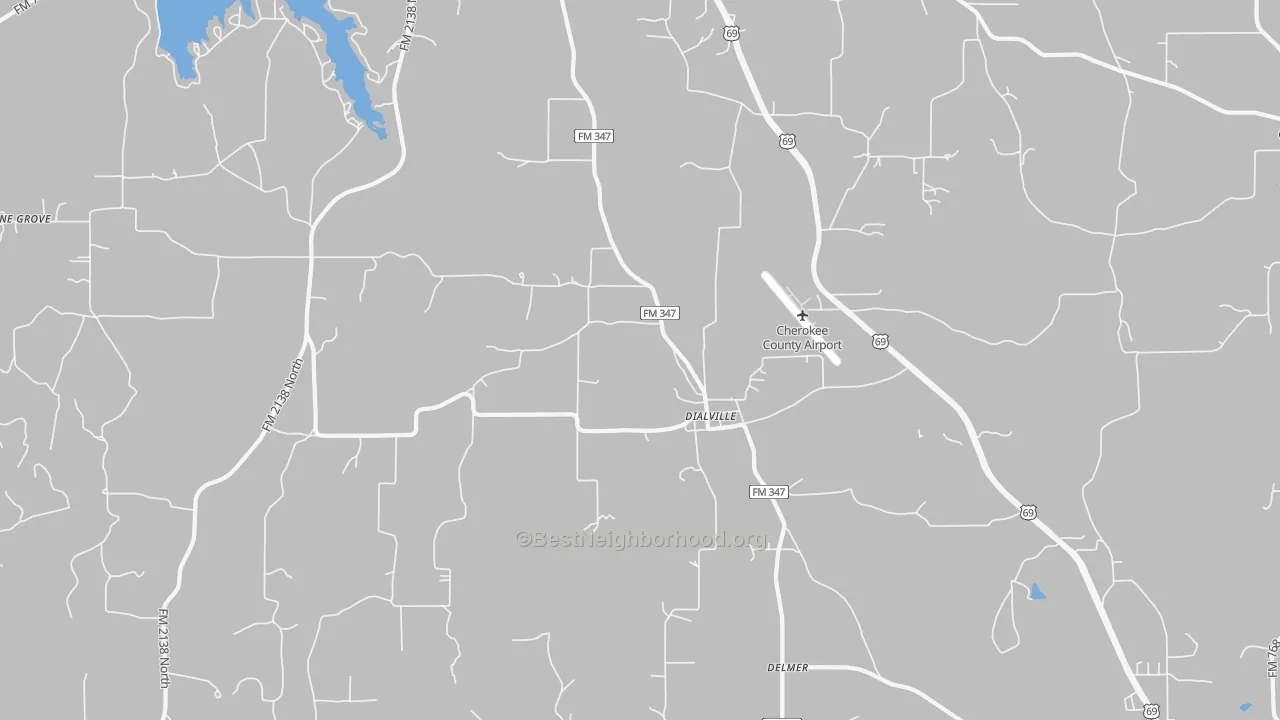 Transit Grade map of Dialville, TX