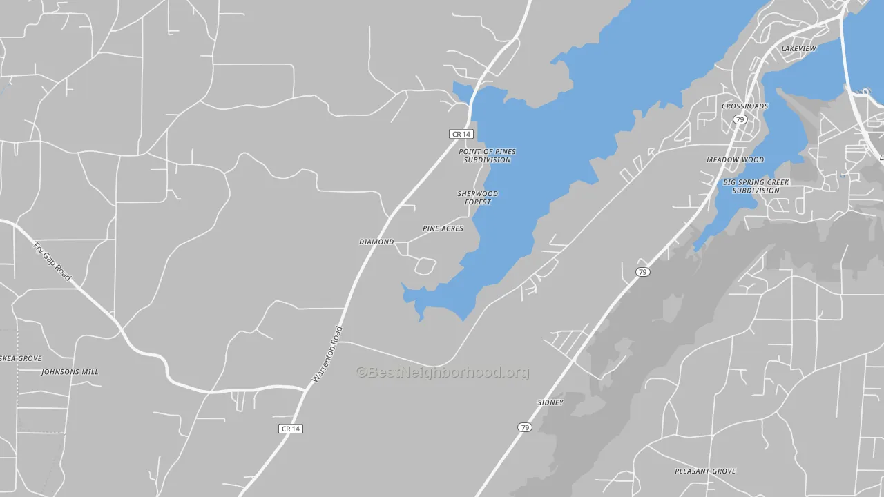Transit Grade map of Diamond, AL