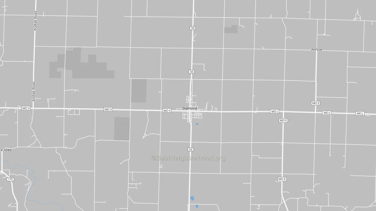 Transit Grade map of Diamond, MO