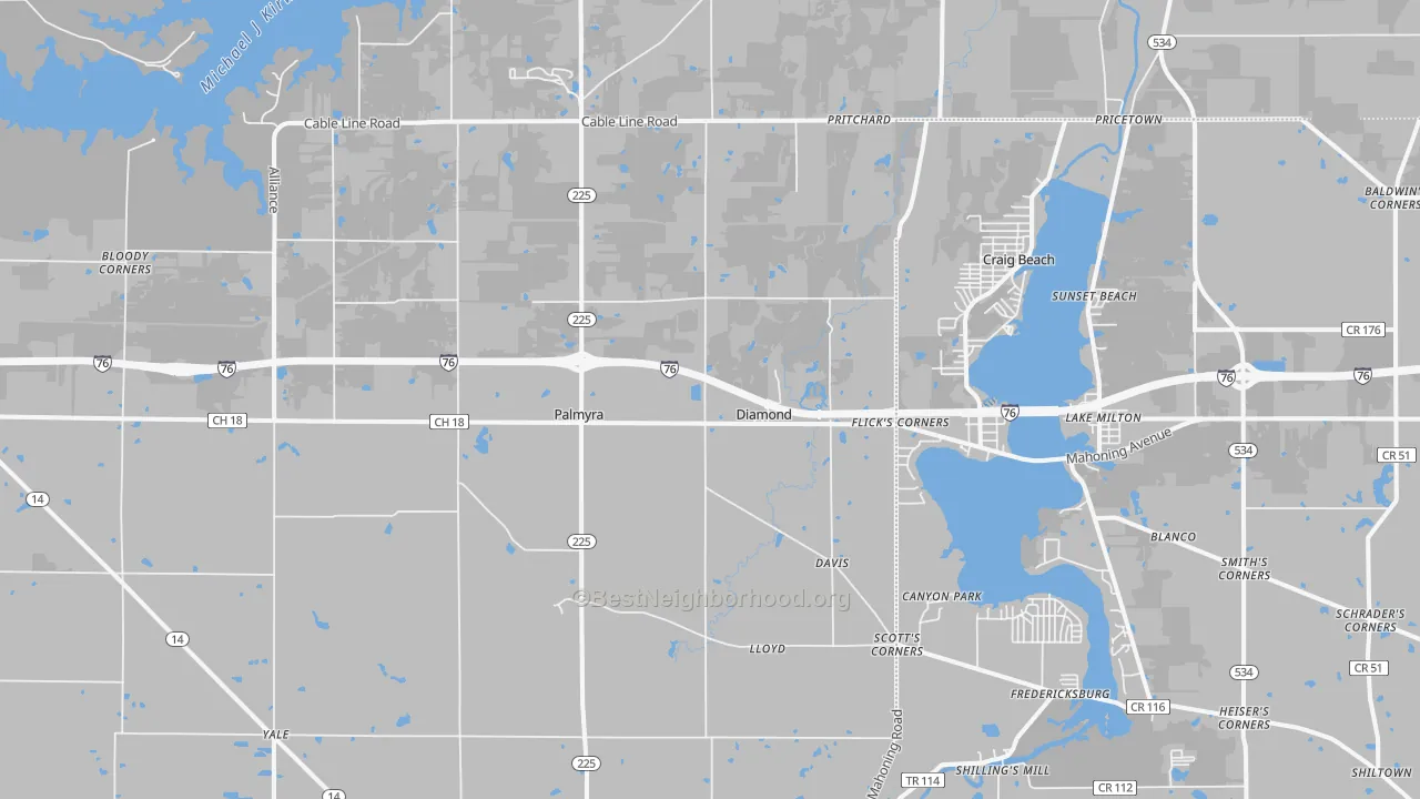 Transit Grade map of Diamond, OH