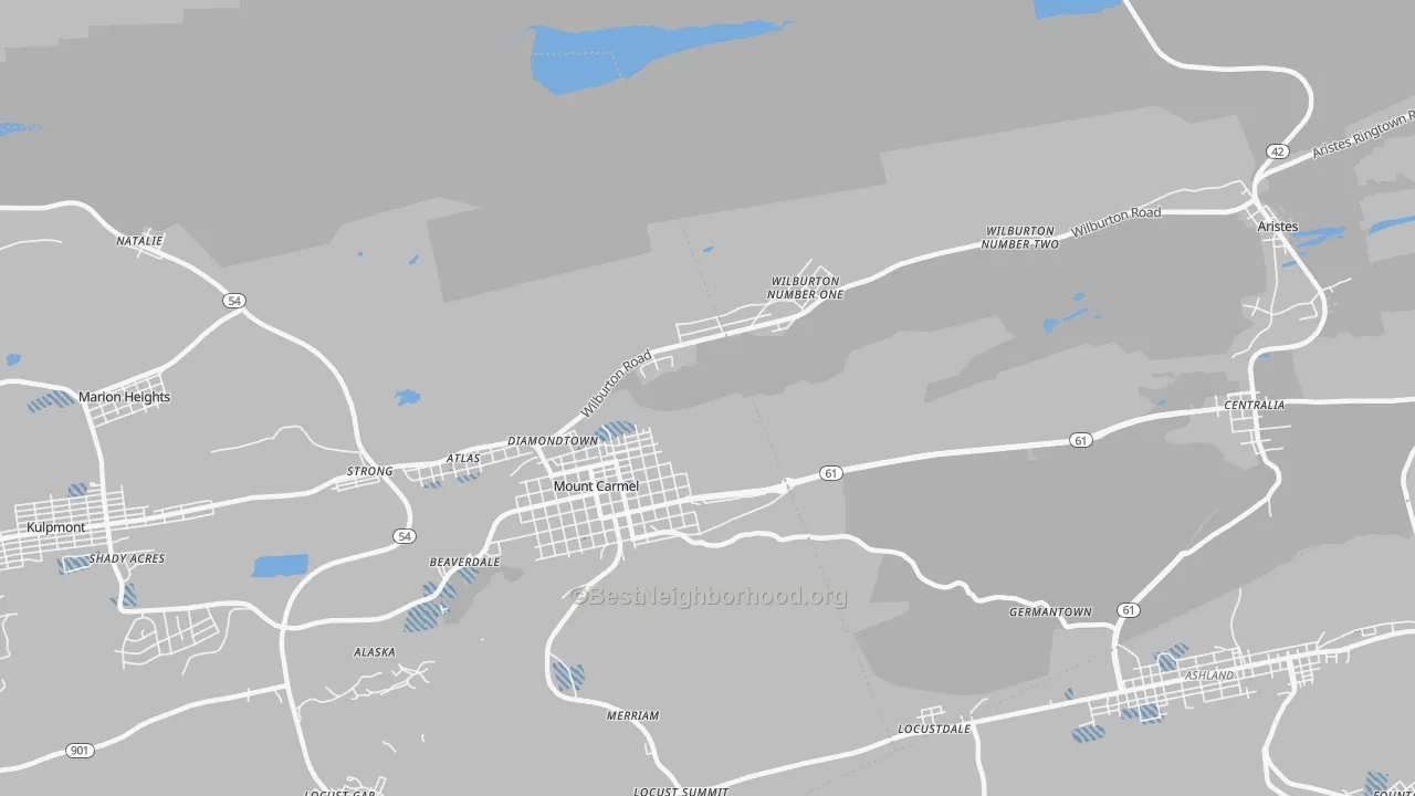 Transit Grade map of Diamondtown, PA