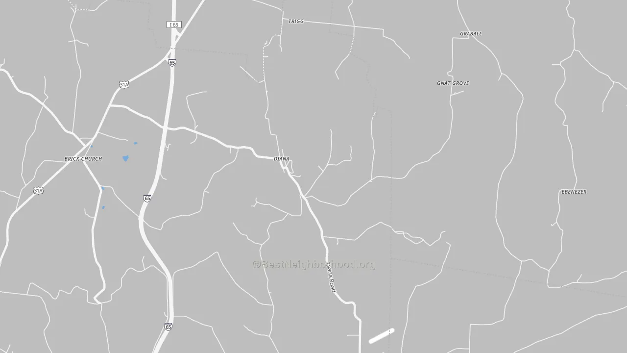 Transit Grade map of Diana, TN