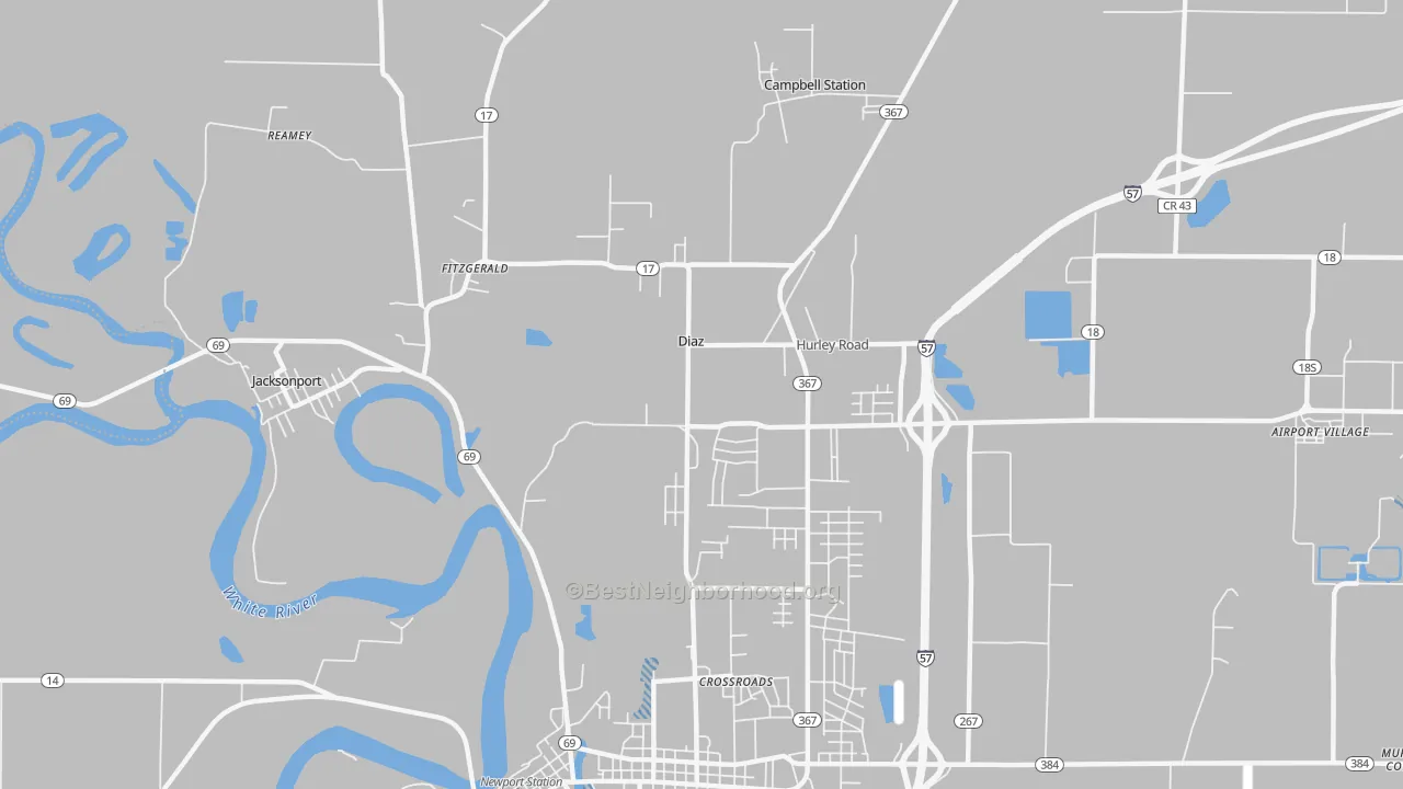 Transit Grade map of Diaz, AR