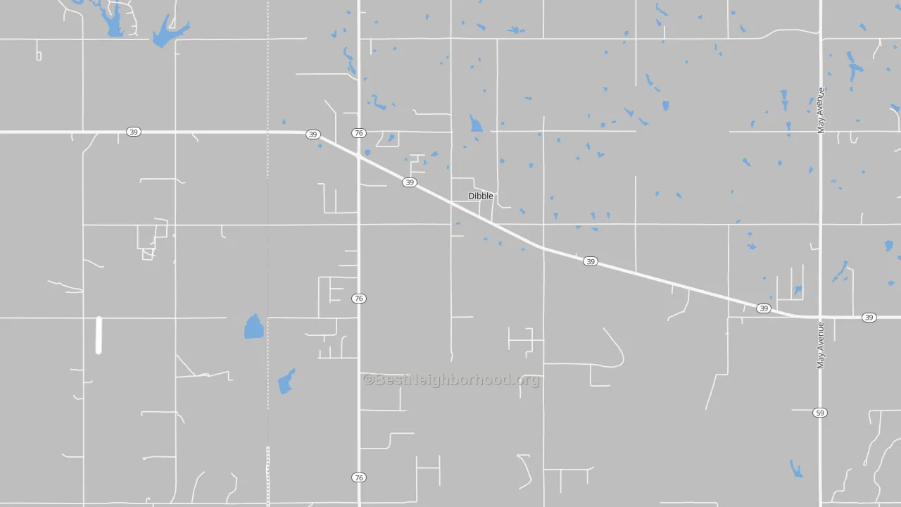 Transit Grade map of Dibble, OK