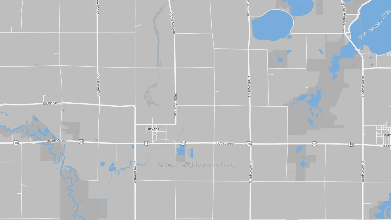 Transit Grade map of Dickens, IA