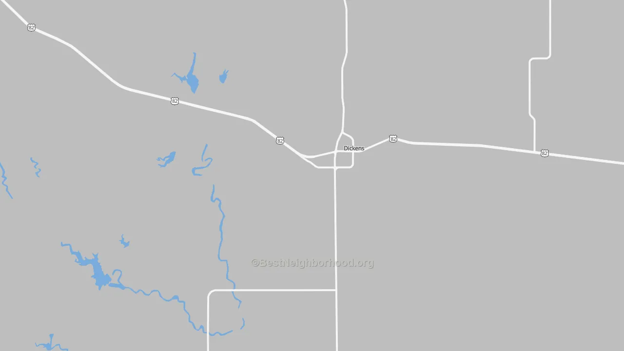 Transit Grade map of Dickens, TX