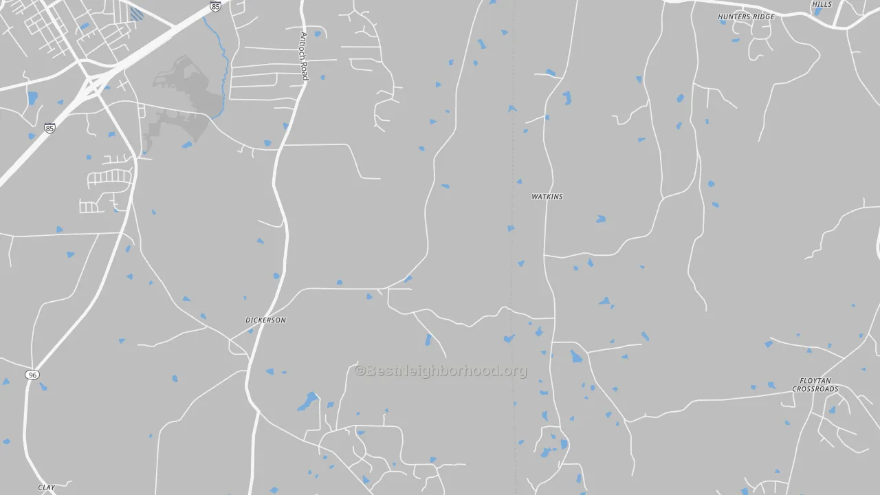 Transit Grade map of Dickerson, NC