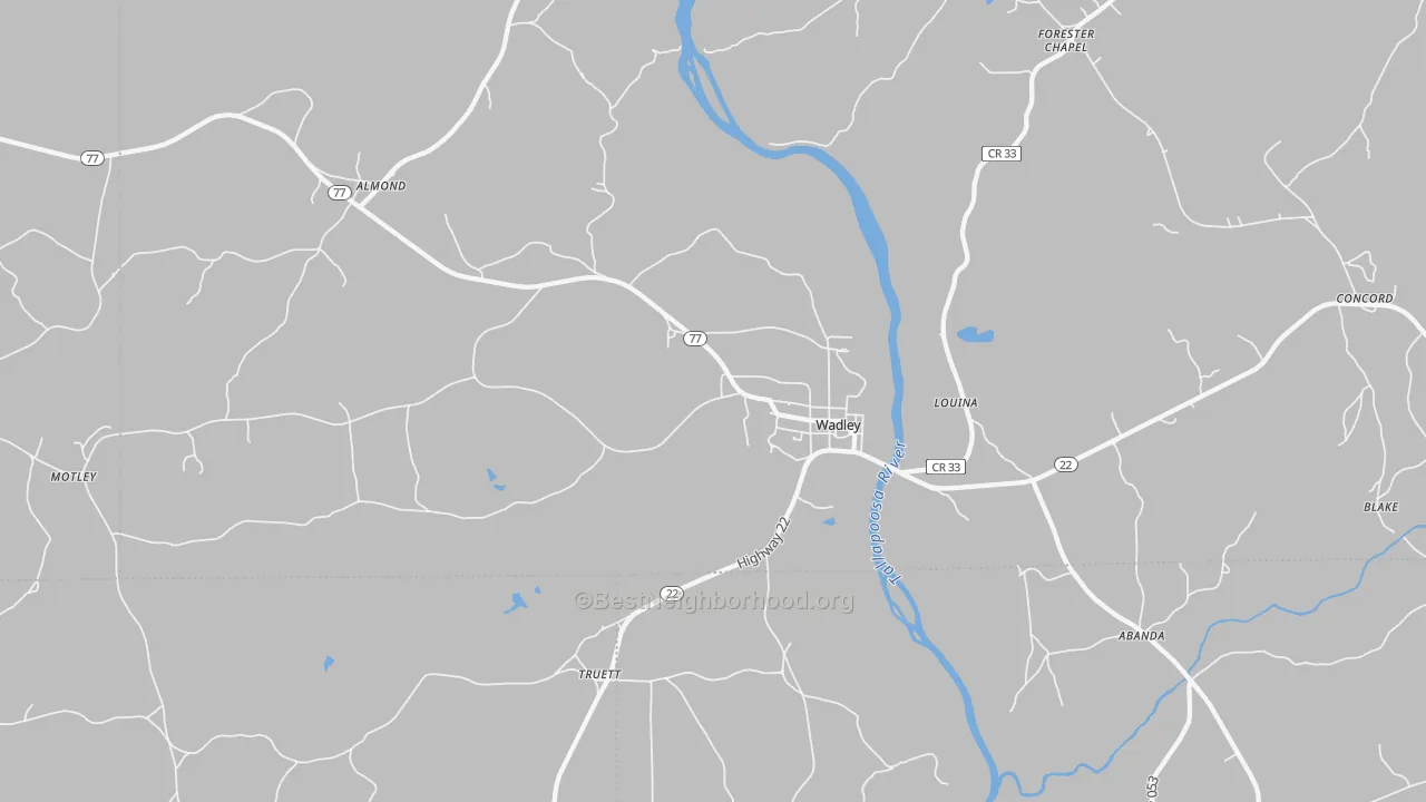 Transit Grade map of Dickert, AL