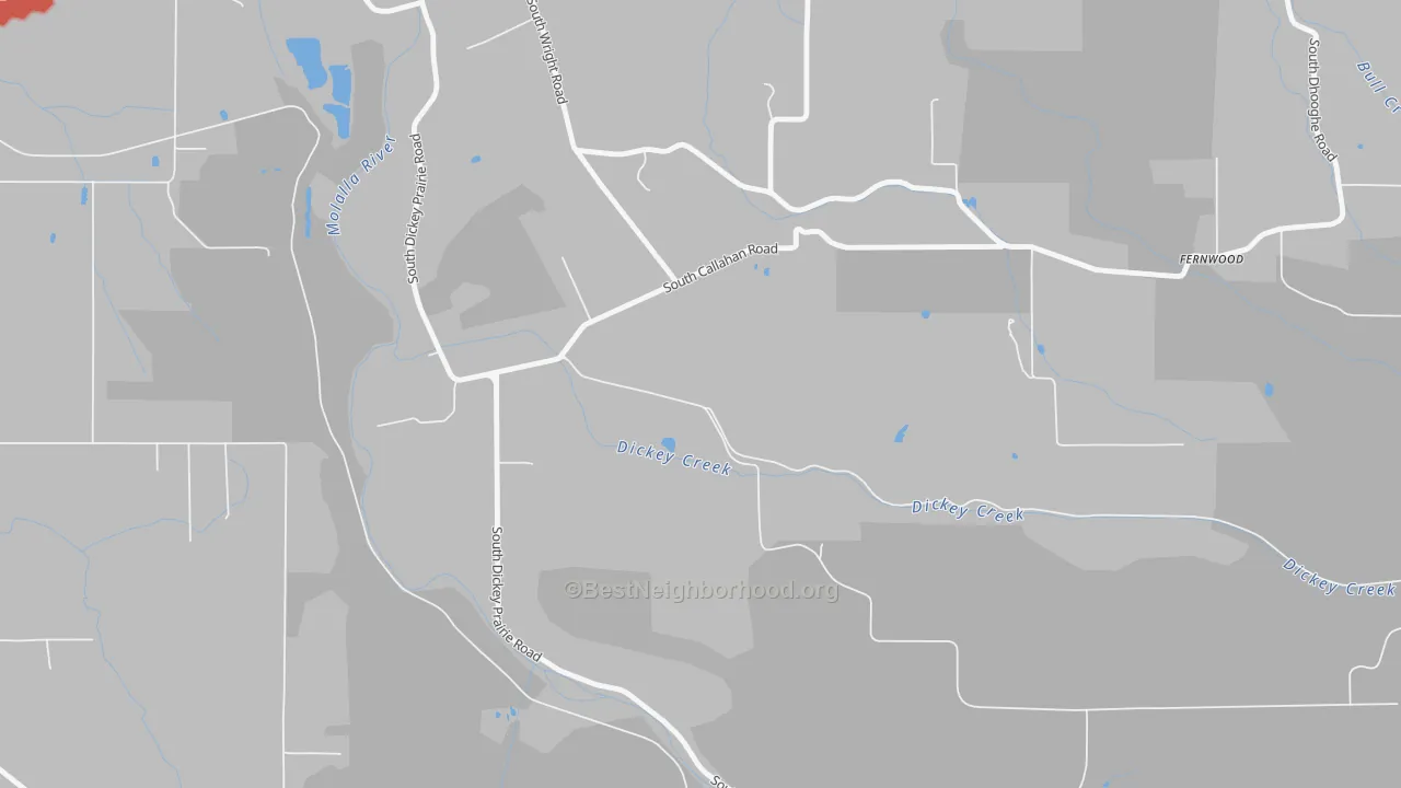 Transit Grade map of Dickey Prairie, OR