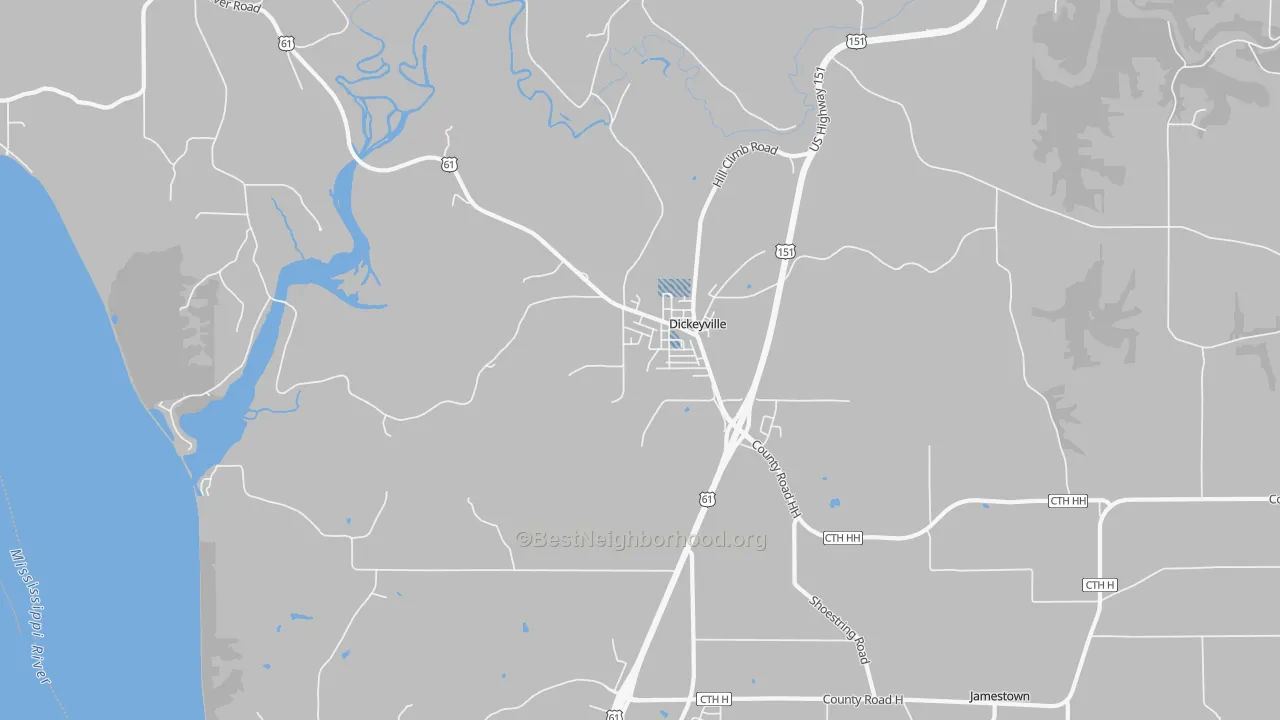 Transit Grade map of Dickeyville, WI