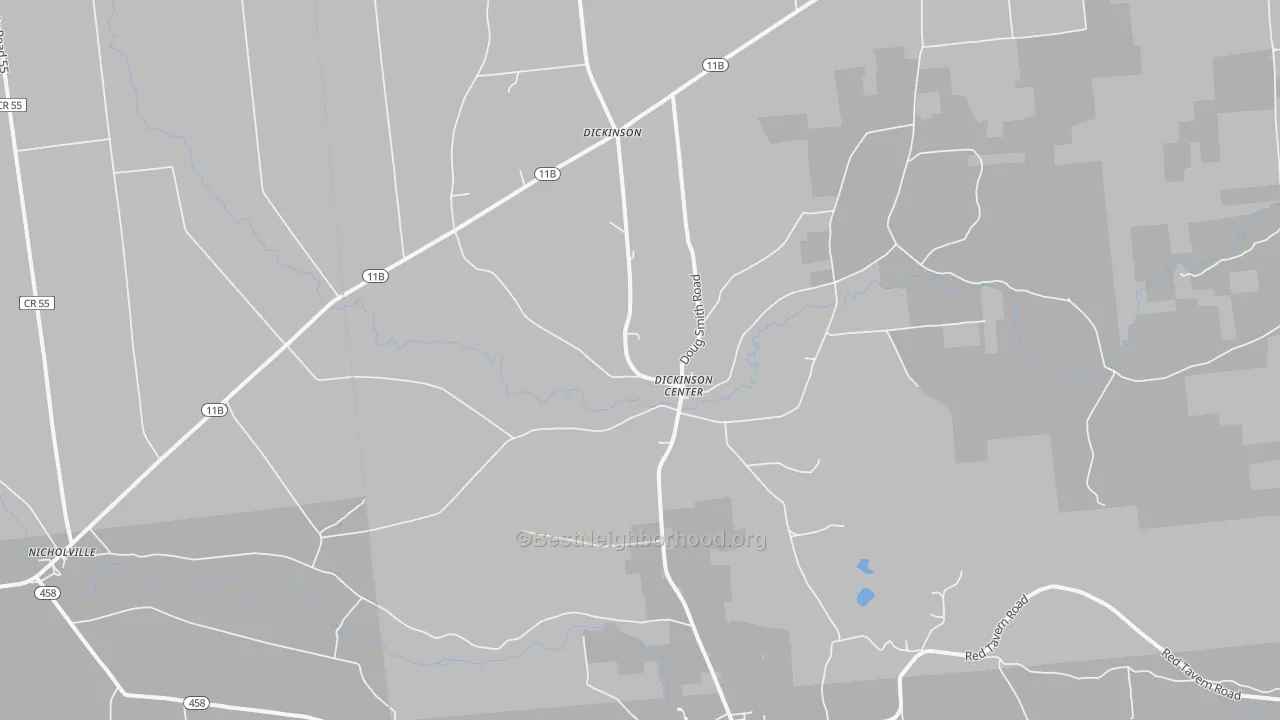 Transit Grade map of Dickinson Center, NY