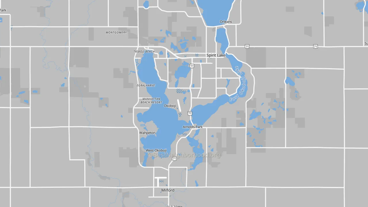 Transit Grade map of Dickinson County, IA