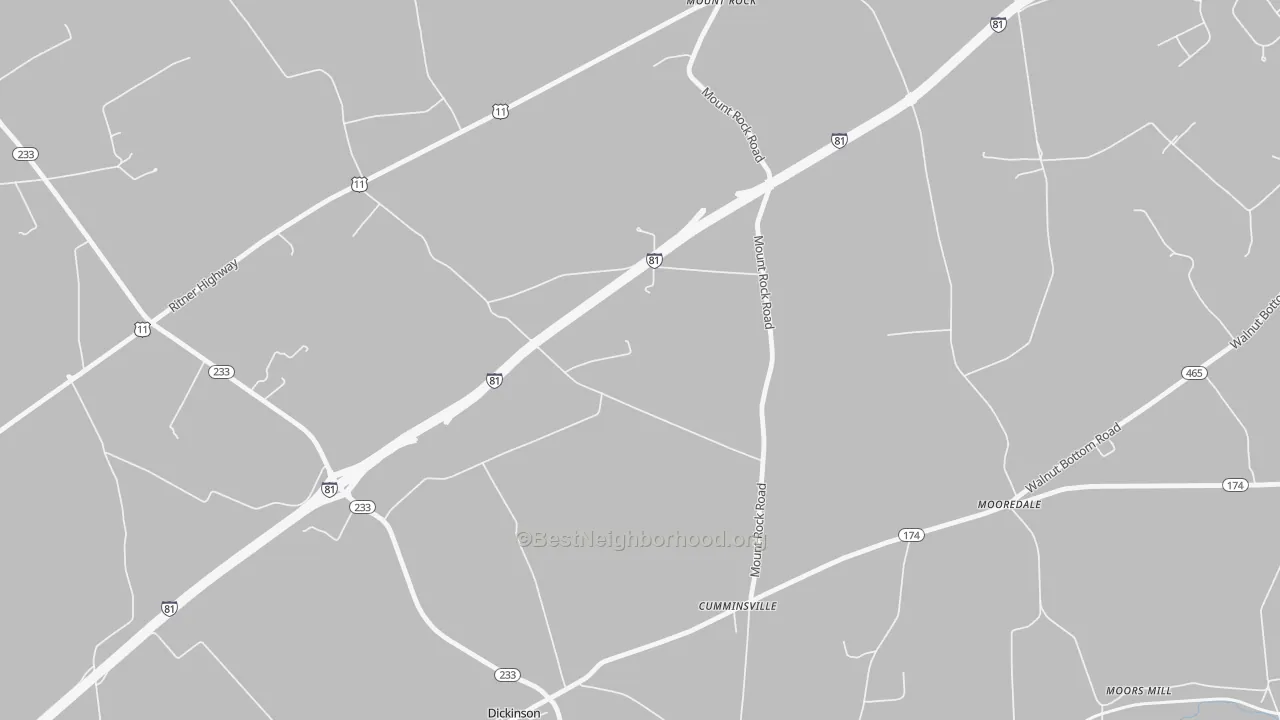 Transit Grade map of Dickinson, PA