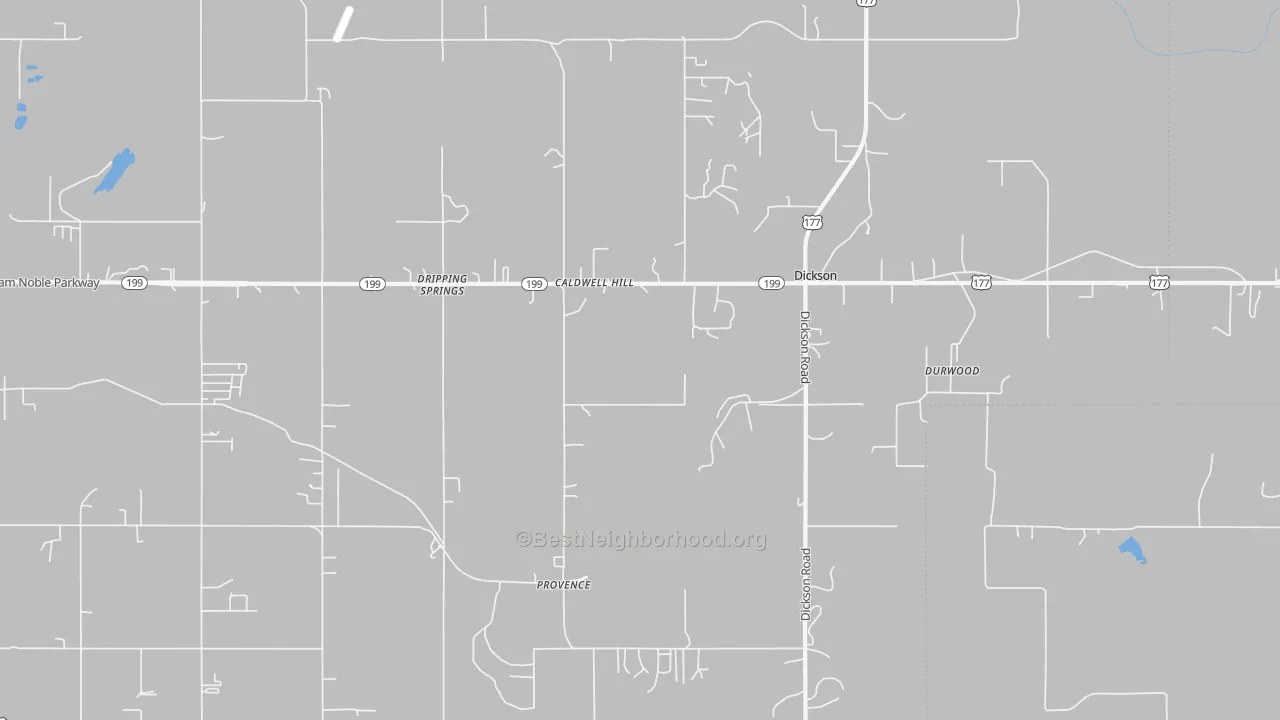 Transit Grade map of Dickson, OK