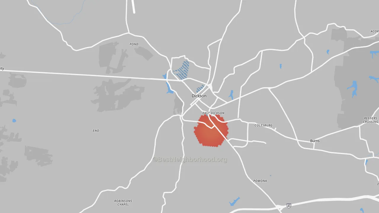 Transit Grade map of Dickson, TN