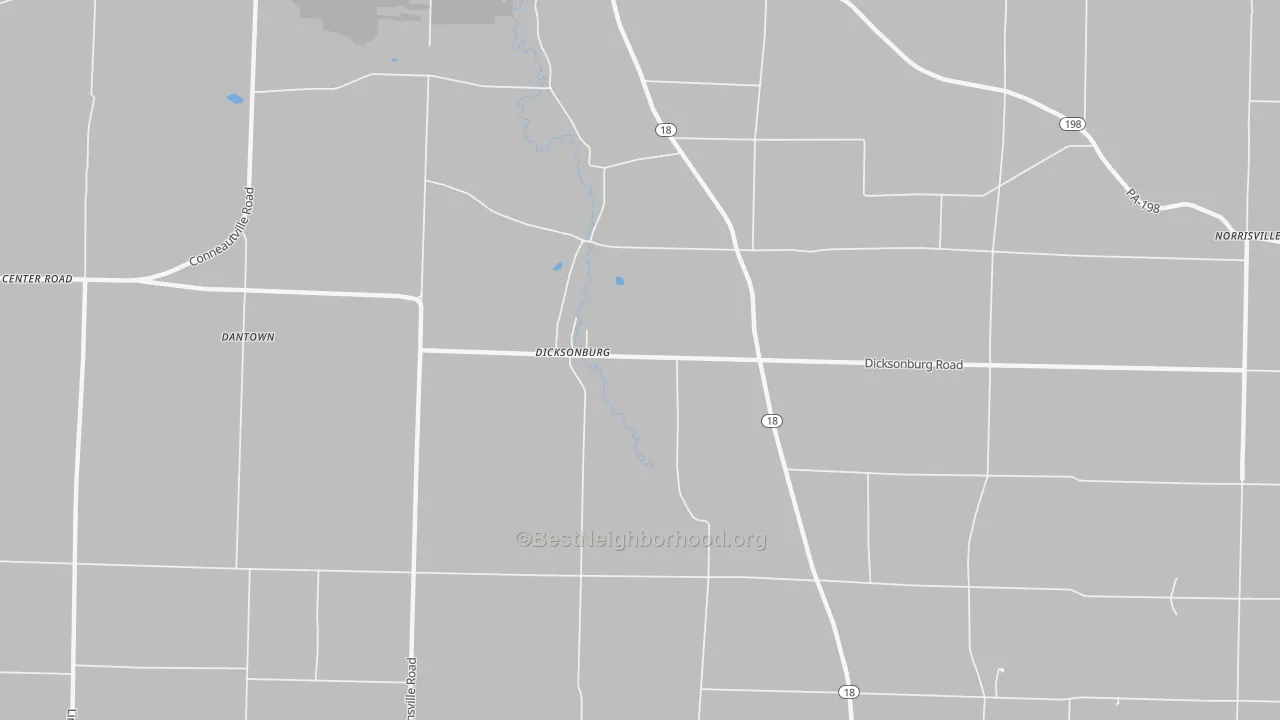 Transit Grade map of Dicksonburg, PA