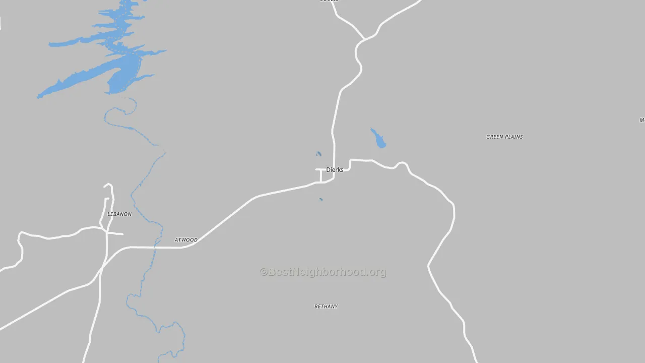 Transit Grade map of Dierks, AR