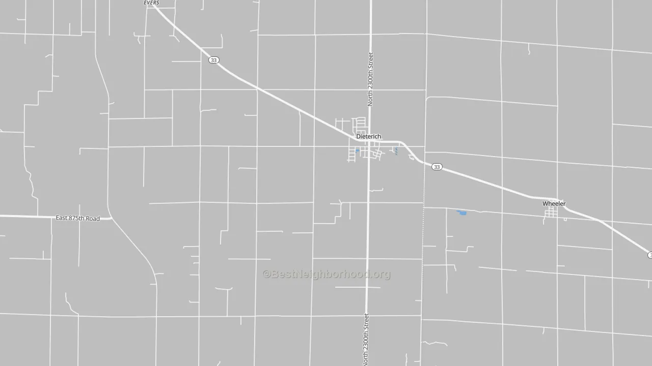 Transit Grade map of Dieterich, IL