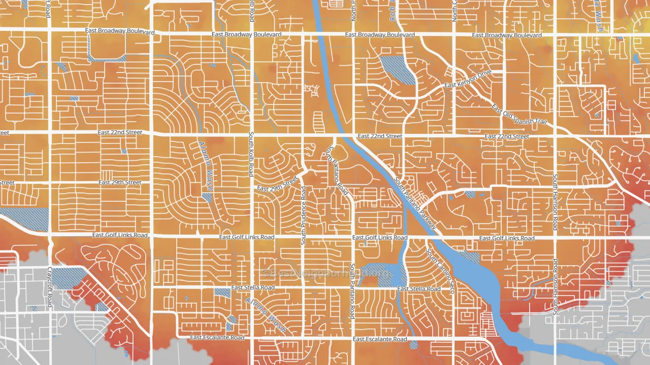 Transit Grade map of Dietz, Tucson, AZ