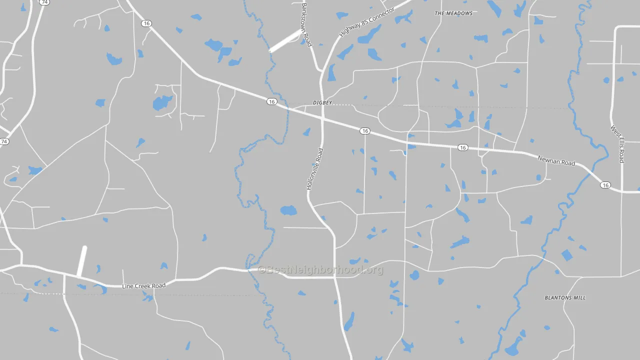Transit Grade map of Digbey, GA