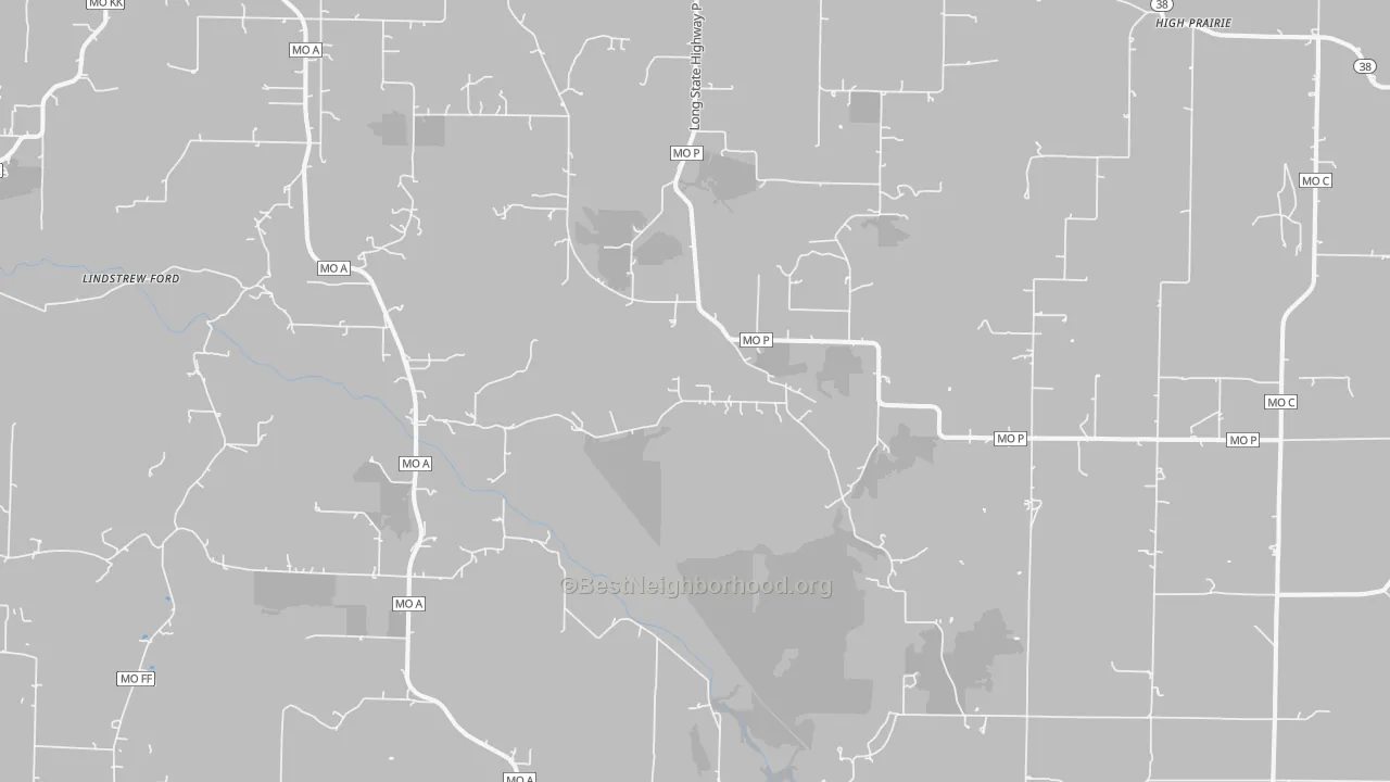 Transit Grade map of Diggins, MO