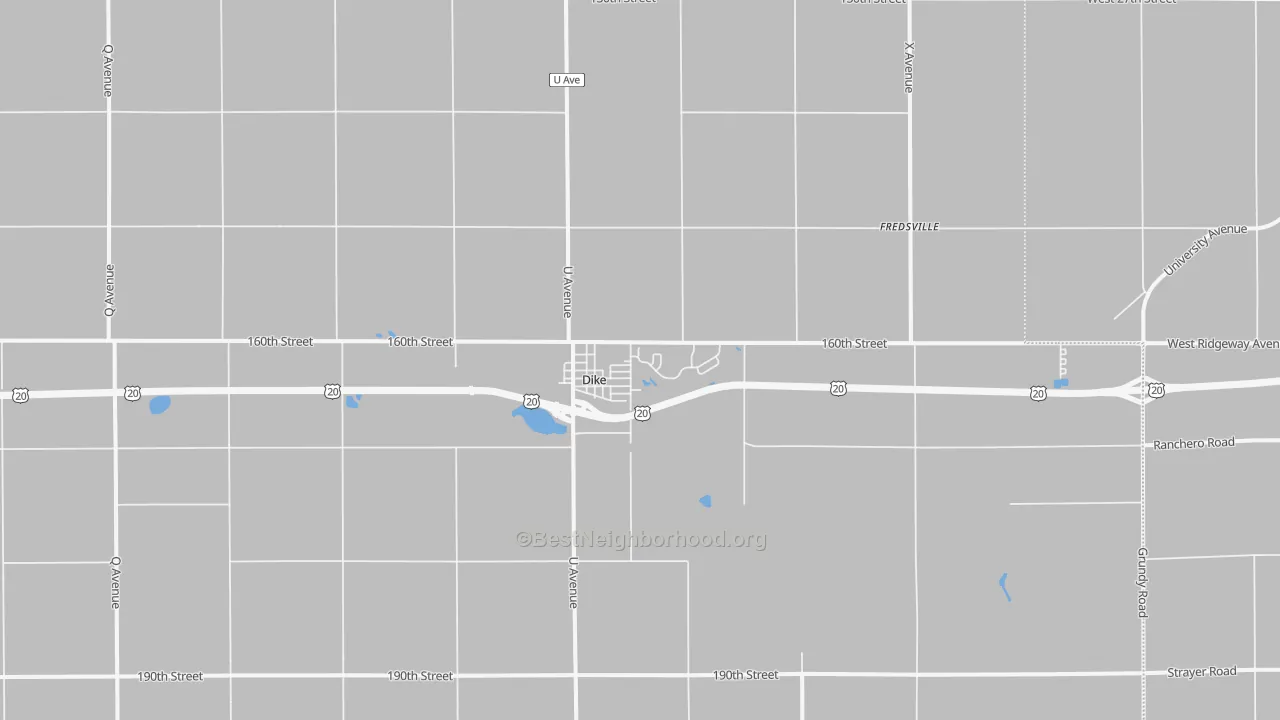 Transit Grade map of Dike, IA