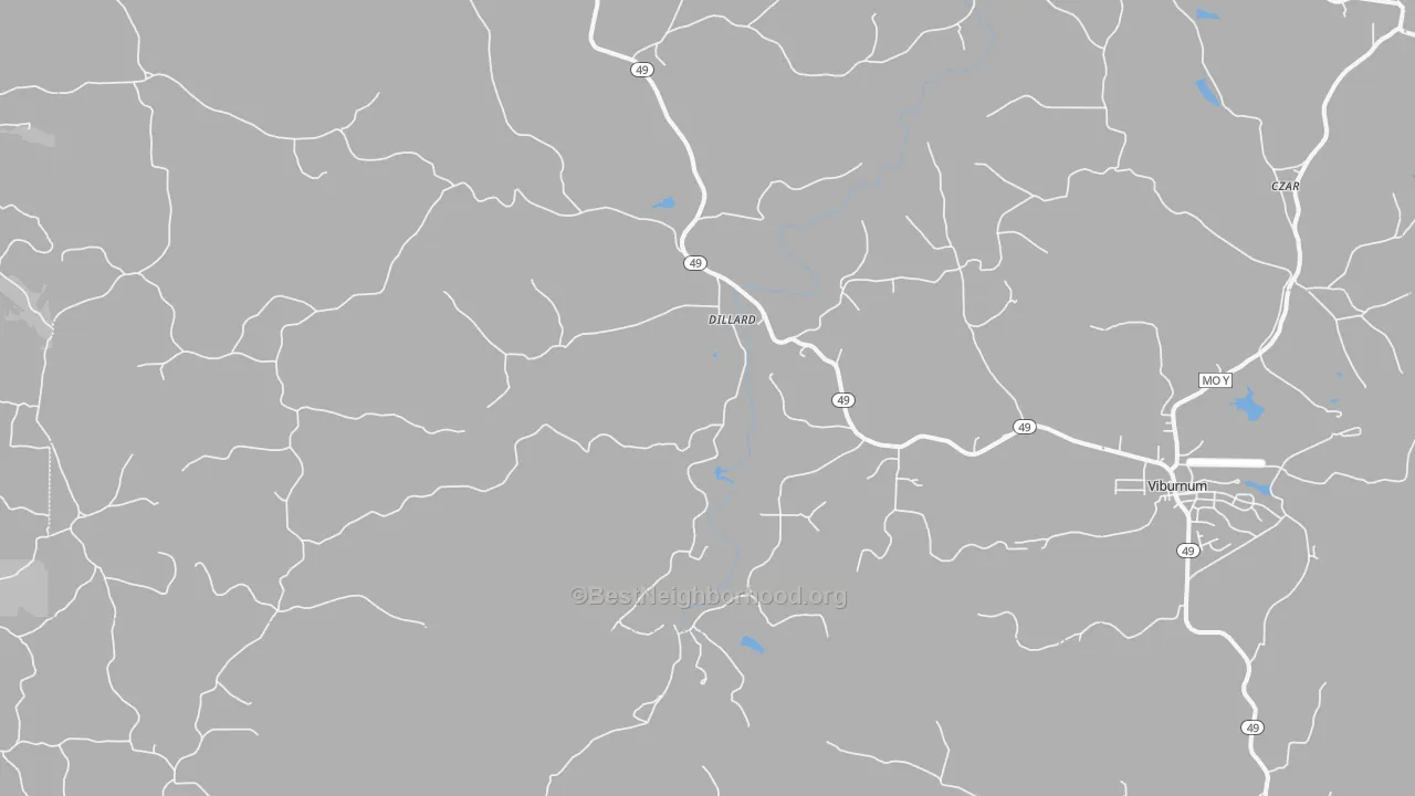 Transit Grade map of Dillard, MO