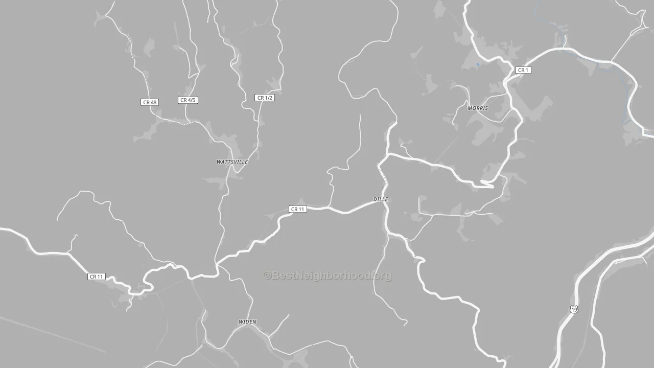 Transit Grade map of Dille, WV