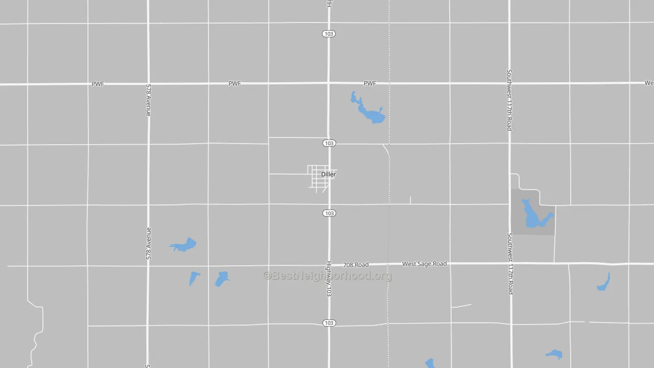 Transit Grade map of Diller, NE