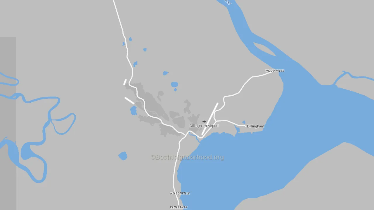 Transit Grade map of Dillingham, AK