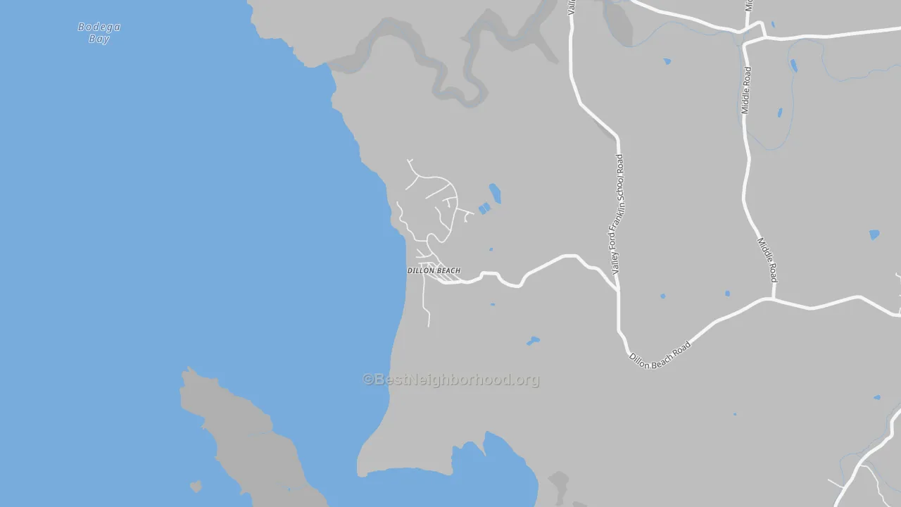 Transit Grade map of Dillon Beach, CA