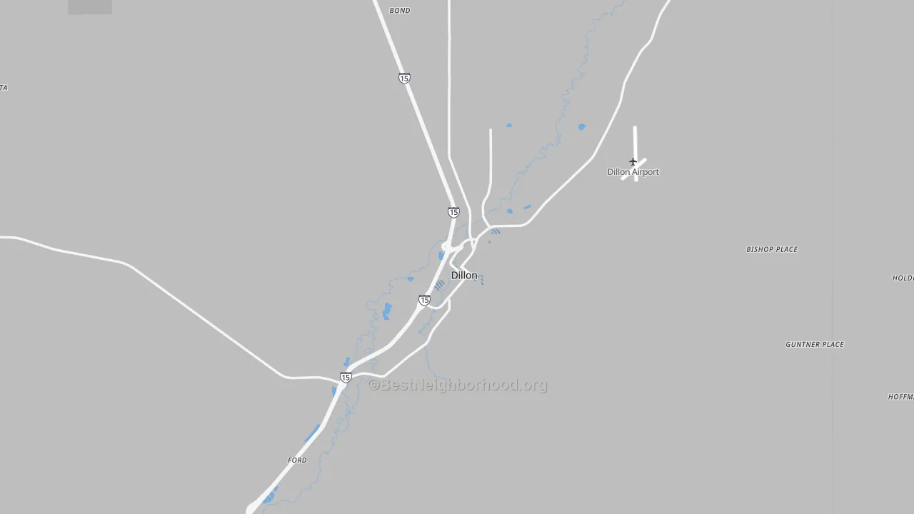 Transit Grade map of Dillon, MT