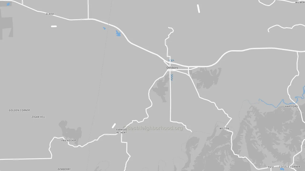 Transit Grade map of Dillsboro, IN