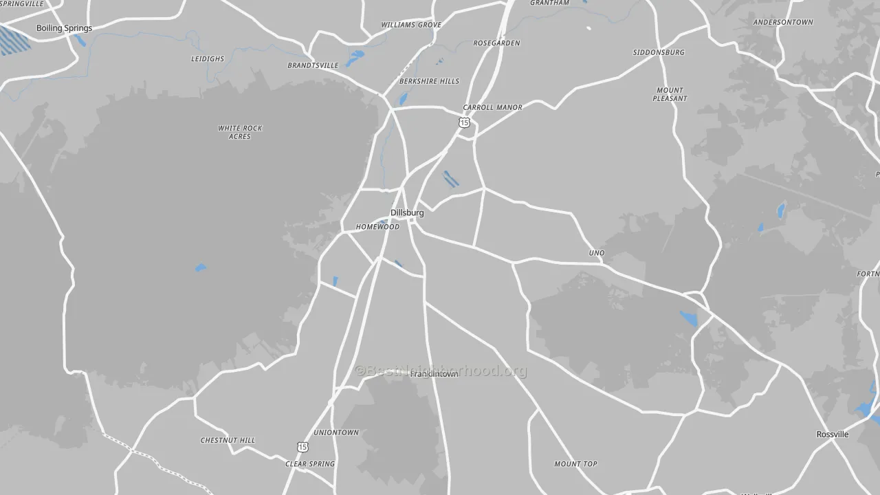 Transit Grade map of Dillsburg, PA