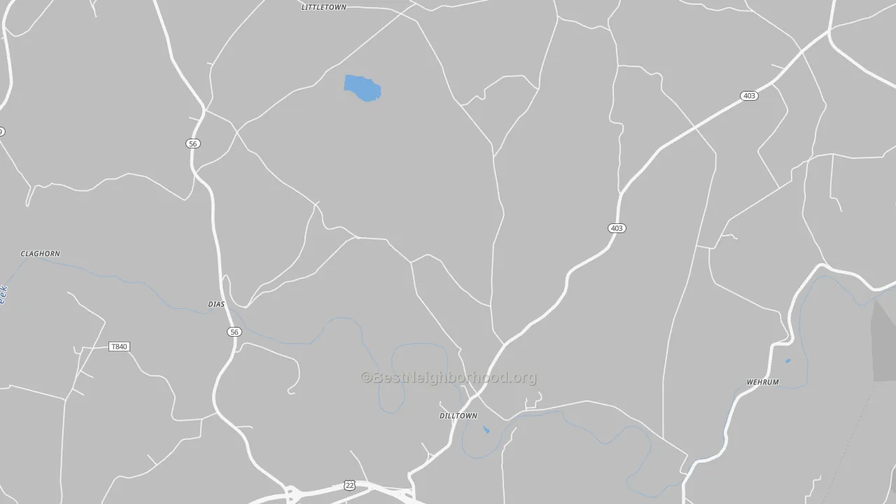 Transit Grade map of Dilltown, PA
