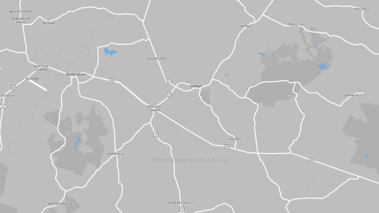 Transit Grade map of Dillwyn, VA