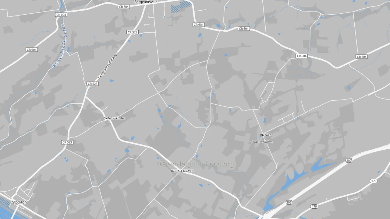 Transit Grade map of Dilts Corner, NJ