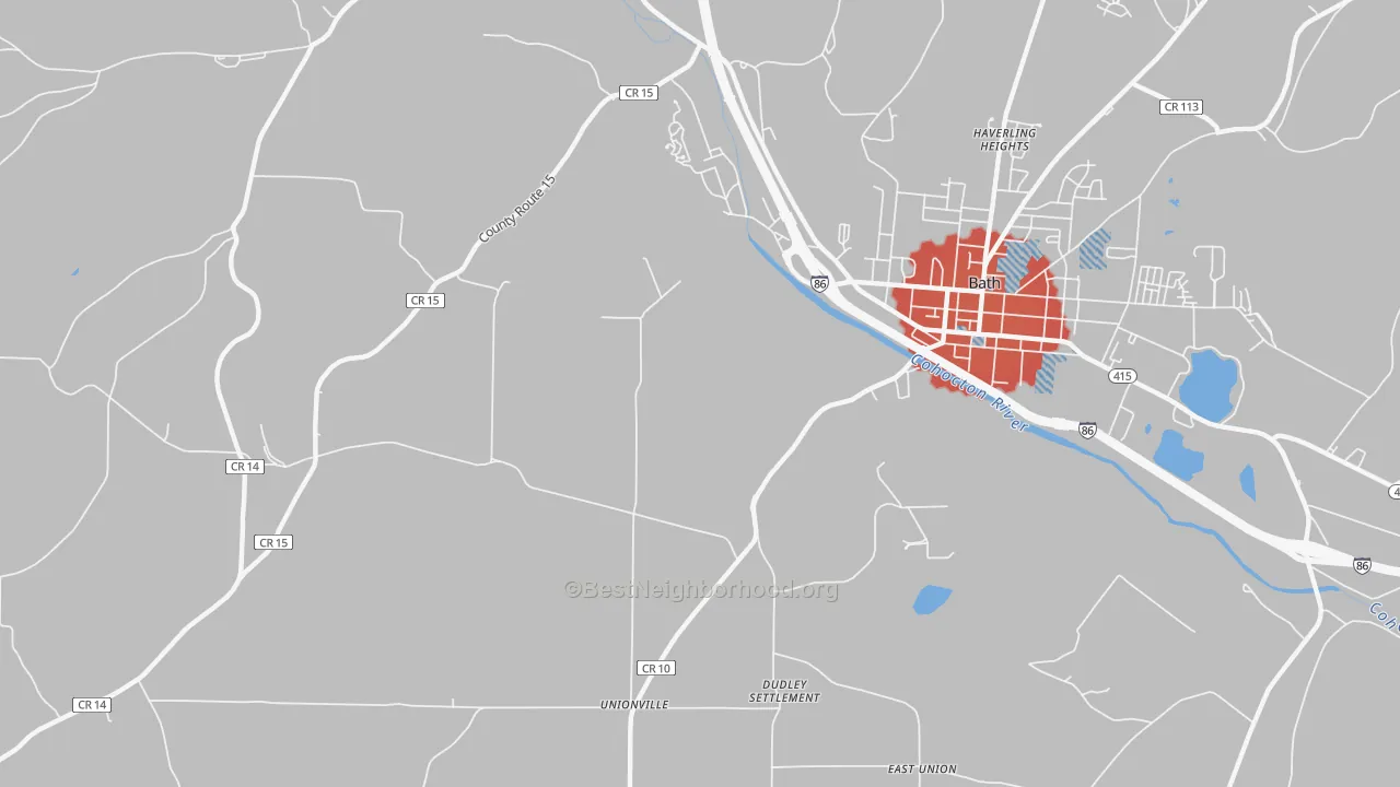 Transit Grade map of Dineharts, NY