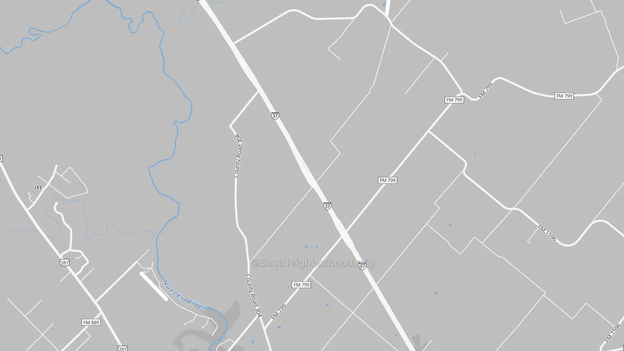 Transit Grade map of Dinero, TX