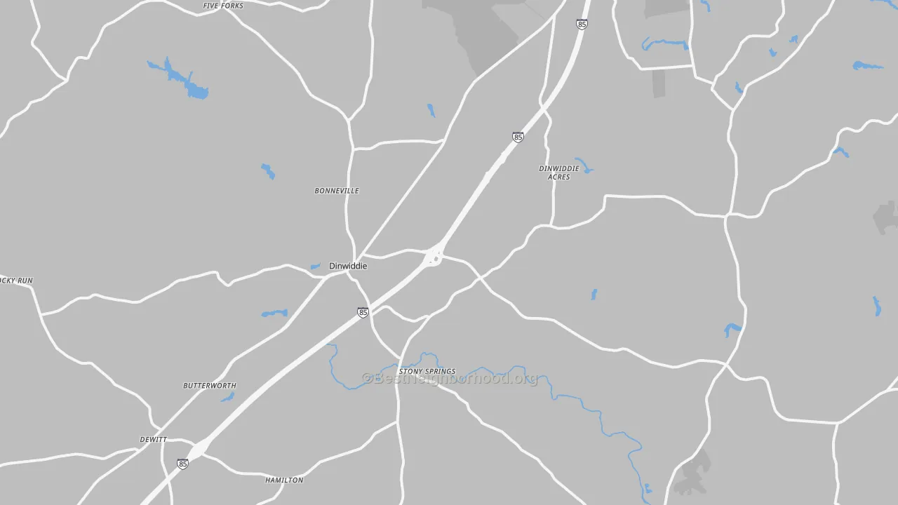 Transit Grade map of Dinwiddie, VA