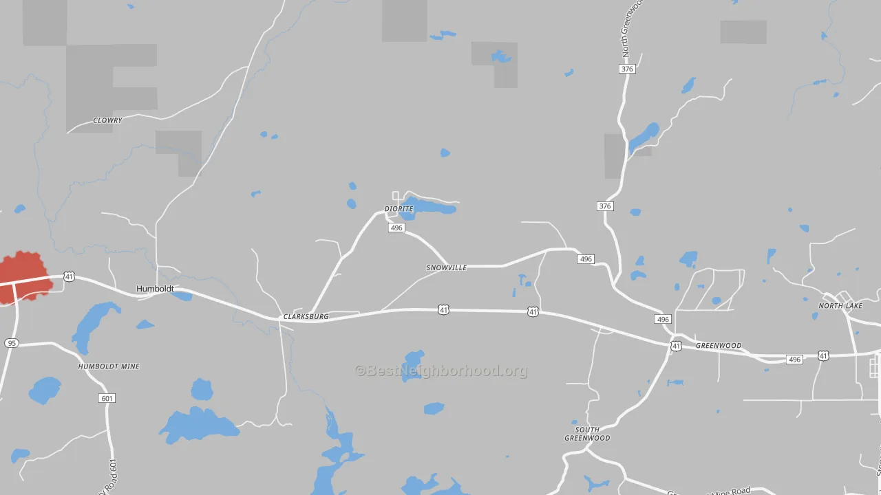 Transit Grade map of Diorite, MI