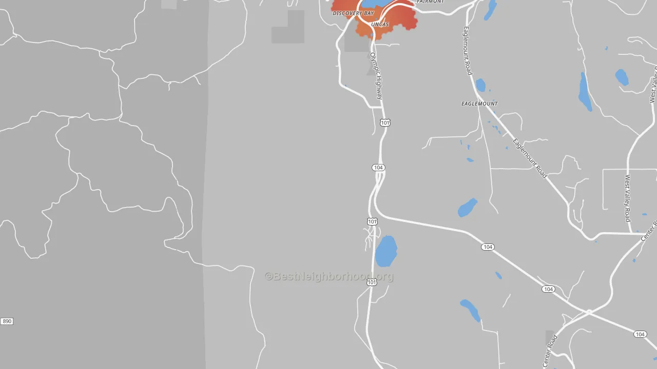 Transit Grade map of Discovery Bay, WA