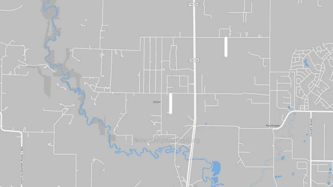 Transit Grade map of DISH, TX